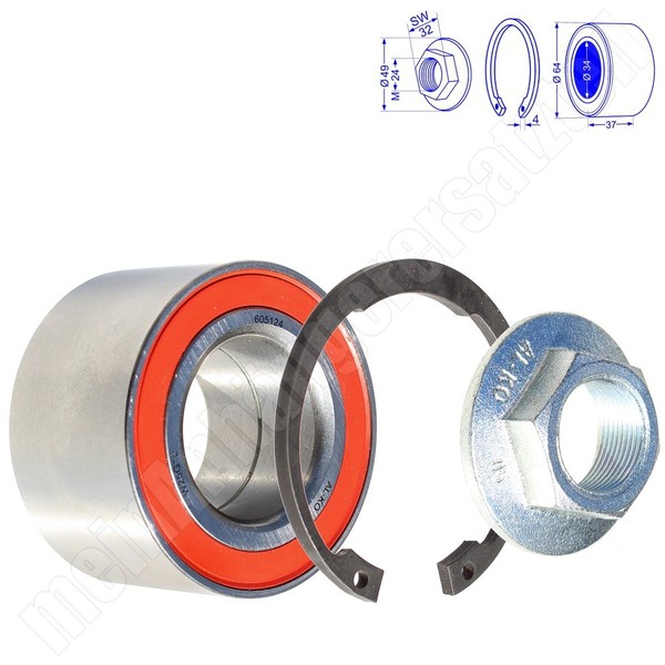 AL-KO Alko Kompaktlager Radlager Satz 34/64X37Mm Et-Set Ecolager 1224801-image