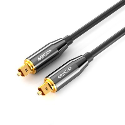 1m Toslink Premium HQ von JAMEGA | Optisches Audiokabel LWL SPDIF Digital