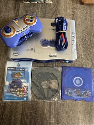 VTech V.Flash Home Entertainment System Console Bundle w Controller Game Read