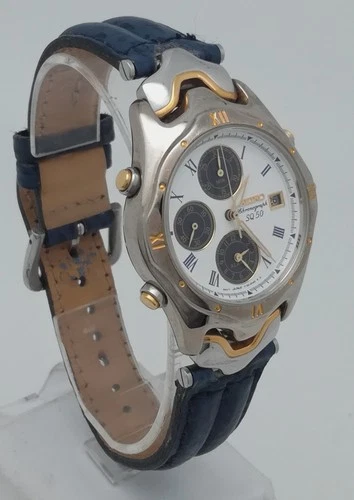 Seiko Herrenuhr,7T32-6G90,Alarm,Chronograph,Datumsanzeige,die Uhr läuft, - 画像4/10