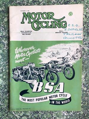 1951 11 OCTOBER  No  2176 35925  Motor Cycling Magazine Excelsior TT 1