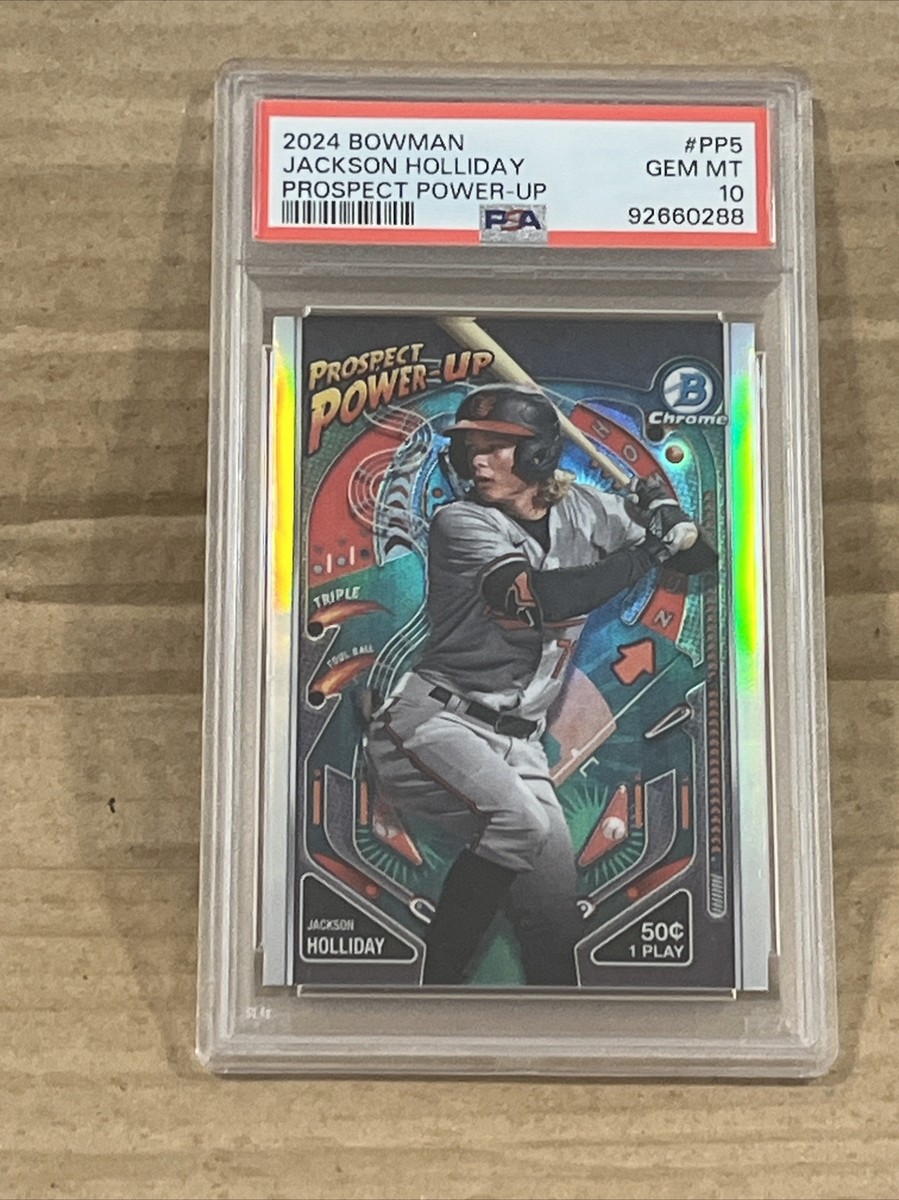 2024 Bowman Chrome Prospect Power-Up Jackson Holiday PSA 10 Gem 