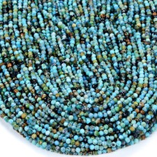 2MM Natural Blue Opal Gemstone Grd AA Micro Faceted Round 15 inch 80017375-P77