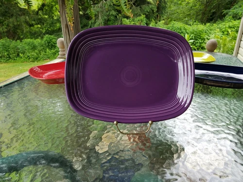 rectangular rectangle SERVING PLATTER PLATE mulberry purple FIESTA 12" NEW