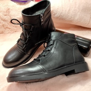 ladies soft leather lace up ankle boots