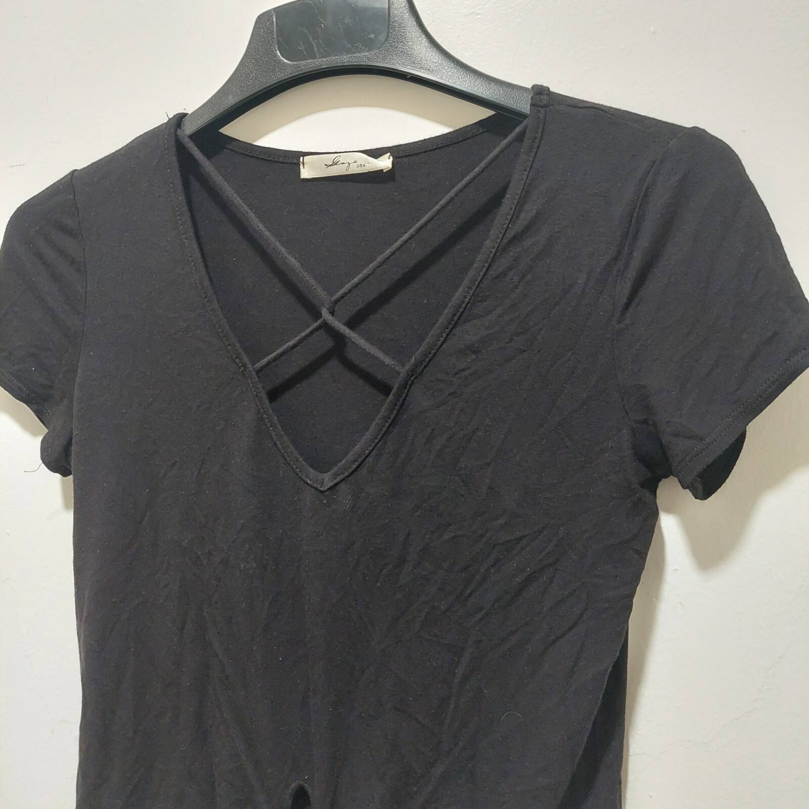 Cute Basic Goth Crop Top - image 2