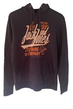 Jack  Jones Cotton Hoodie Men's Sweatshirt Large Navy Blue