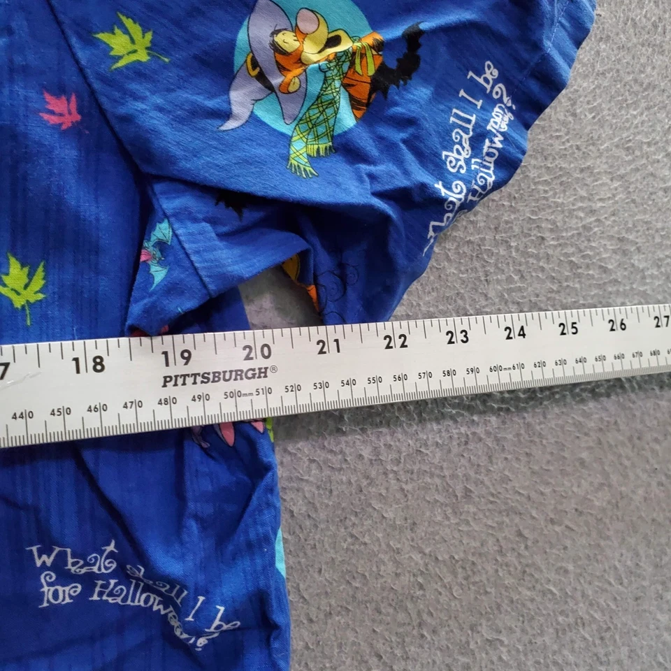 Blusa Médica Pequeña Azul Disney para Mujer Winnie The Pooh Halloween Manga Corta Cuello en V Foto 3 de 4