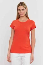 VELVET By Graham & Spencer Odelia Cotton Slub Crew Neck Tee Vixen S $83 H14