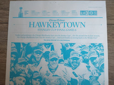 Blackhawks Stanley Cup - Game 6 - Chicago Tribune Aluminum Printing Plate 
