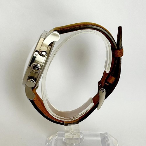 Men's Watch Dan Henry Military Chronograph 0487-1939 Brown Dial with Accessories - Picture 4 of 10