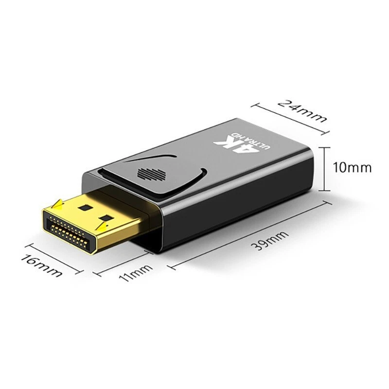 4K Displayport auf HDMI Adapter 2 Stücke Unidirektional DP auf HDMI 4K@30Hz - Bild 2 von 2