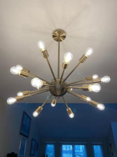 Sputnik Star Burst Chandelier Modern Brass Pendant Light Retro Luxury Fixture