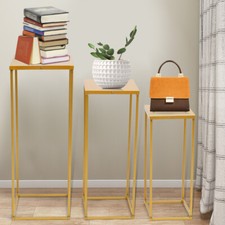 3PCS Golden Metal Stand Wedding Decoration Road Lead Flower Centerpieces Column