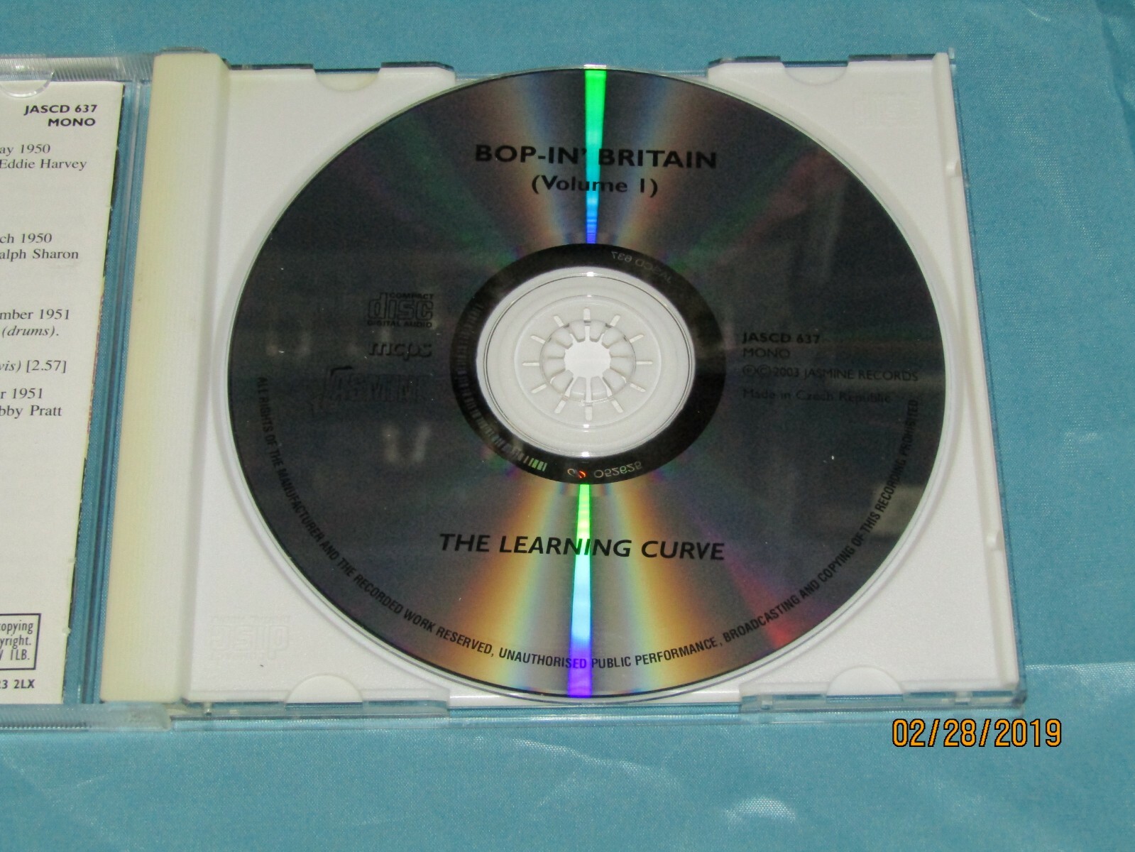 2 CD Jazz Lot: Various - Bop-in' Britian - Vol. 1 & Vol.2 - Jasmine JASCD 637