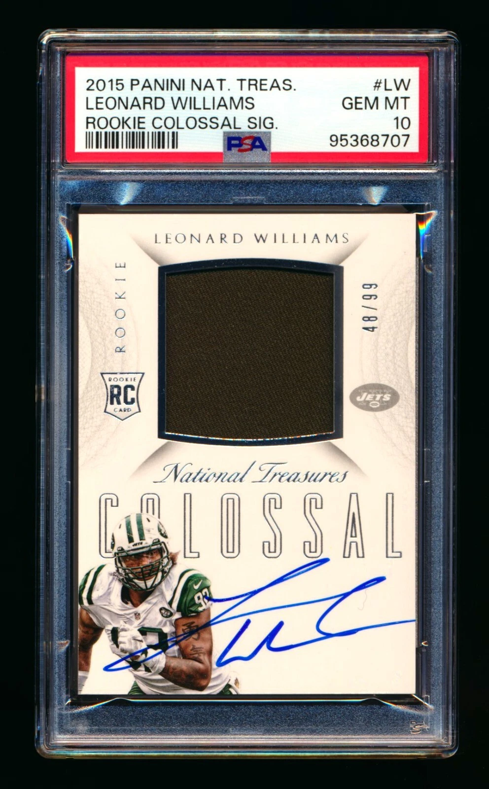 Leonard Williams Panini National Treasures Rookie Colossal Signatures #LW Base