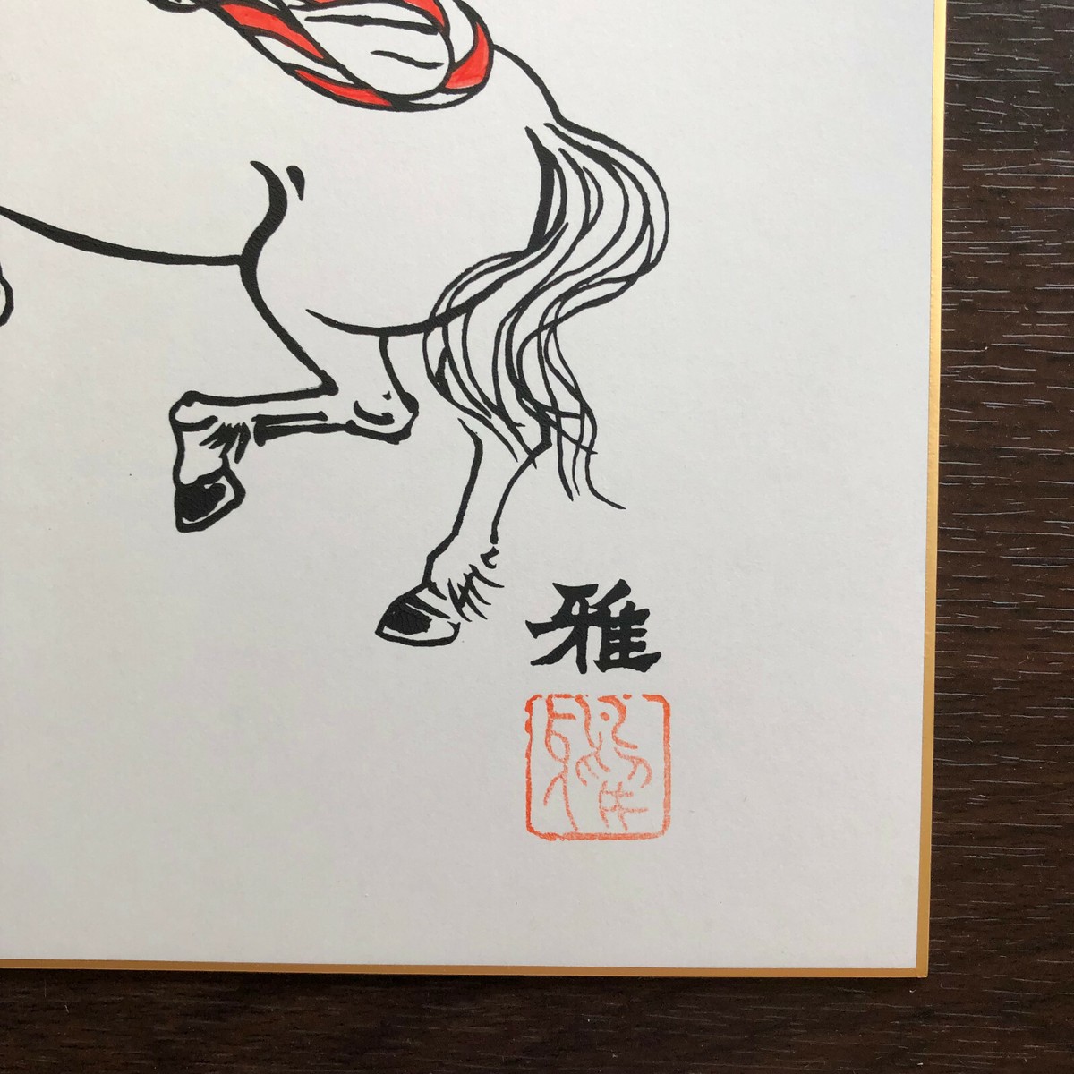 SHIKISHI art Japanese wooden engraving 