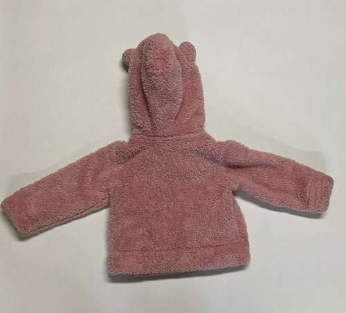 Eddie Bauer 2T Toddler Soft Fleece Plush Hooded Pink Jacket - Picture 3 of 6