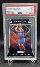 2019-20 Prizm Basketball Zion Williamson Far Out PSA 10 Gem Mint Pelicans