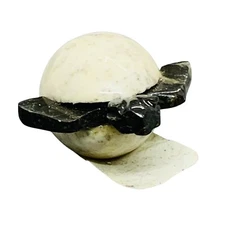 Hand Carved Polished Marble Stone Hatching Sea Turtle Egg Figurine