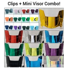 Mini Size Football Helmet Visors+Your Choice CLIP COLOR. Mirror (*HARD STYLE*) 
