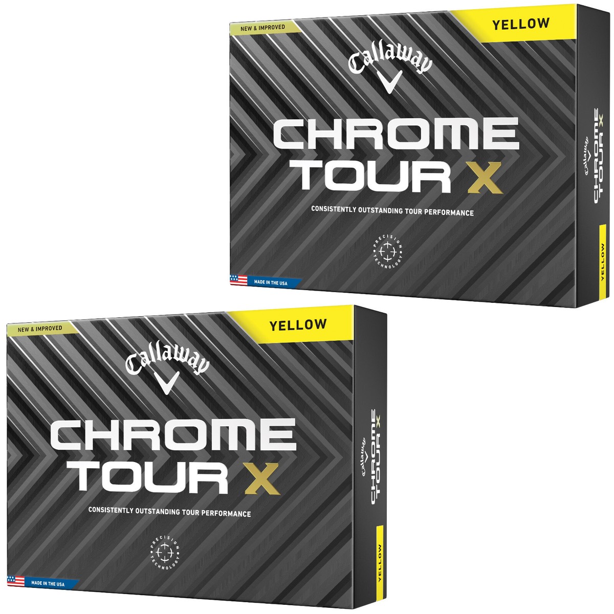 Callaway Chrome TourＸ　 イエロー　2ダース Callaway Chrome Tour X Yellow Golf Balls - 2 Dozen 2024