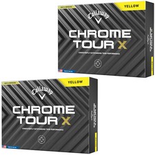 Callaway Chrome Tour X Yellow Golf Balls - 2 Dozen 2024 Model