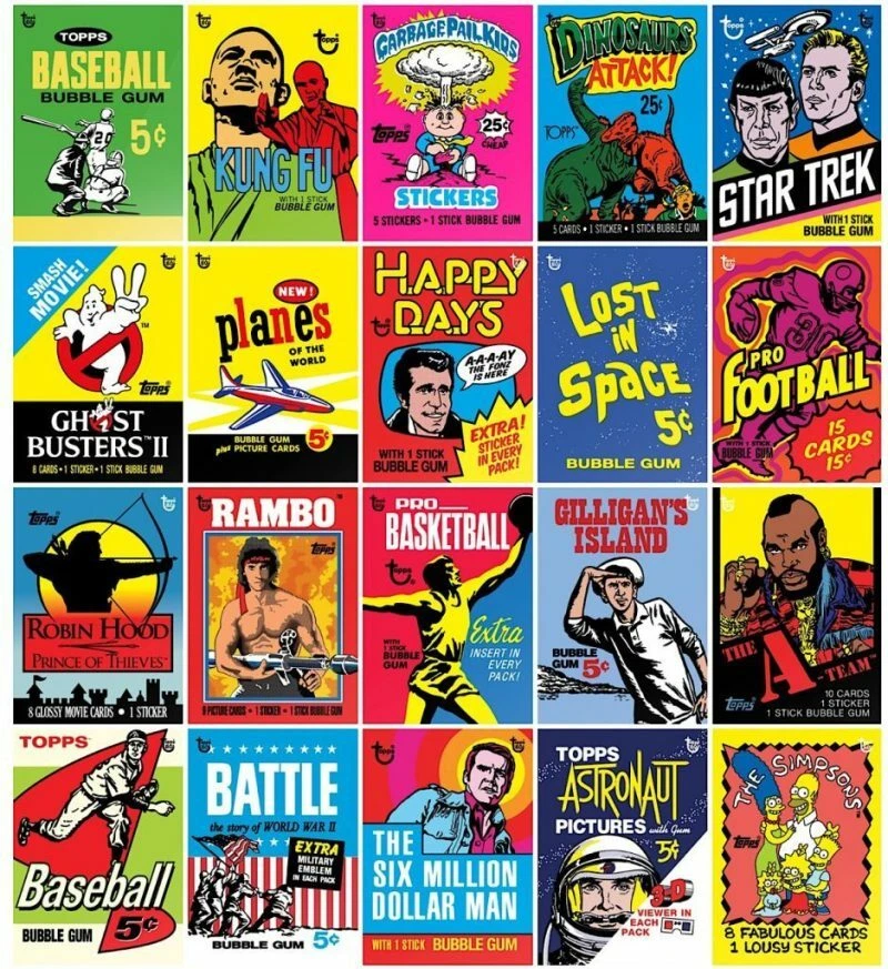 2018 Topps 80th Anniversary Wrapper Art Card - Complete Set from Lot - Image 3 of 4