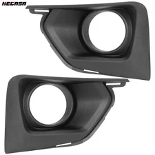 HECASA For Chevy Traverse 2018-2021 Black Fog Light Bezel Cover Set Left+Right