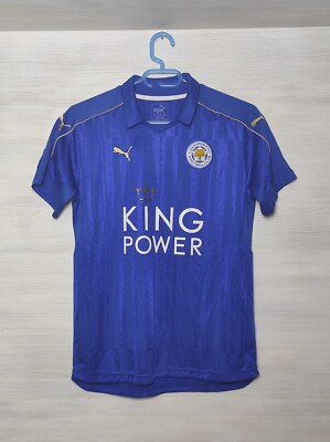 LEICESTER CITY FC 2016-17 HOME SHIRT PUMA JERSEY SOCCER SIZE XLBOYS