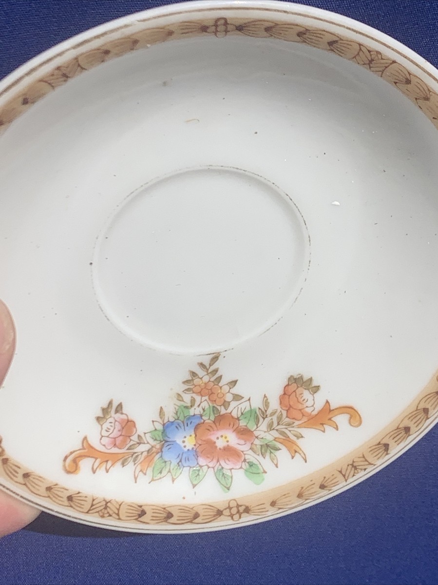 Antique MADE IN OCCUPIED JAPAN Tea Cup & Saucer Set Handpainted