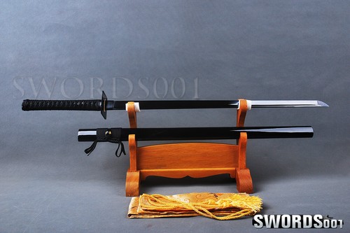 41" Cool Black Full Tang Samurai Katana Japanese Ninja Sword With Sheath Sharp - Picture 3 of 16