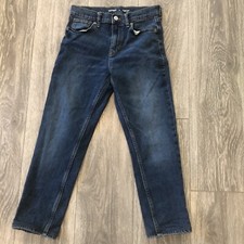 Old Navy Boy  s Dark Blue Jeans Built In Flex Original Taper Size 14