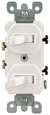 Leviton 5224-WSP, 120/277 VAC, 15 A, White, AC Combination Switch, 1pc