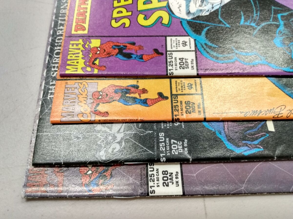 The Spectacular Spider-Man #204 #206 #207 #208 Marvel 1993 The Spectacular Spider-Man #204 #206 #207 #208 Marvel 1993