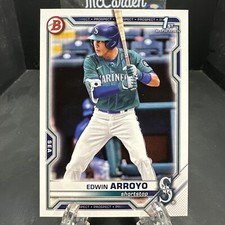 2021 Bowman Draft Edwin Arroyo #BD-74 Seattle Mariners