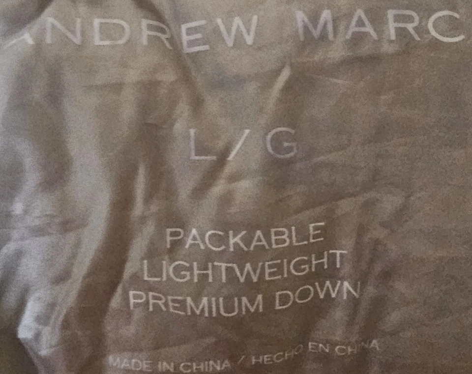 Andrew Marc Womens Jacket Coat Size L Gray Duck Down Puffer - Image 2 of 4