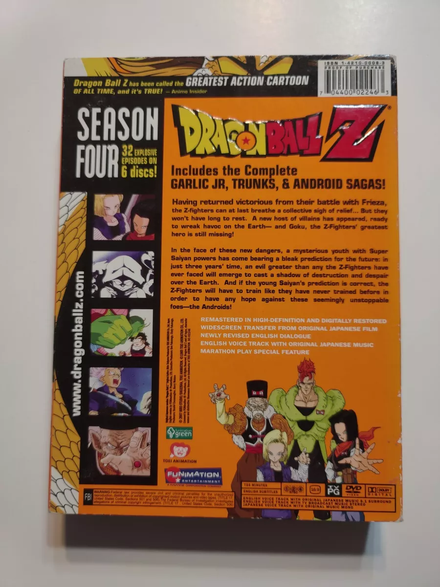 DragonBall Z Season 4 Four 6 DVD Dragon Ball Set 32 Episodes 108-139