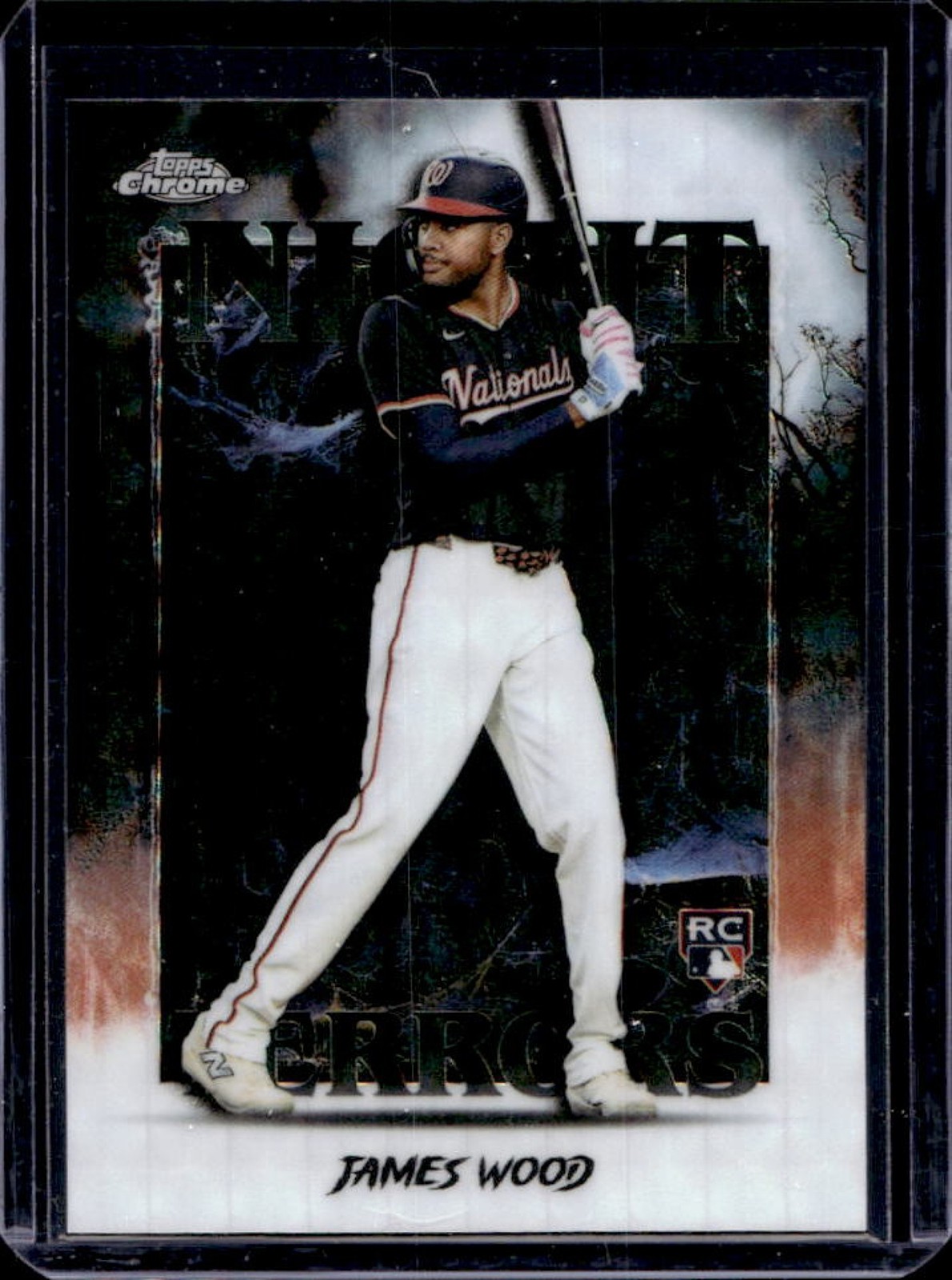 2025 Topps Chrome Update James Wood Night Terrors RC Geometric Refractor #NT-25