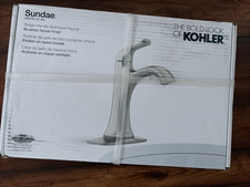 KOHLER Sundae Single Handle Single Hole Bathroom Faucet , Vibrant Brushed Nickel