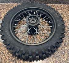 80/100-12 3.00-12 Dirt Bike Rear Wheel Tire Tube Assembly Compatible with 90cc