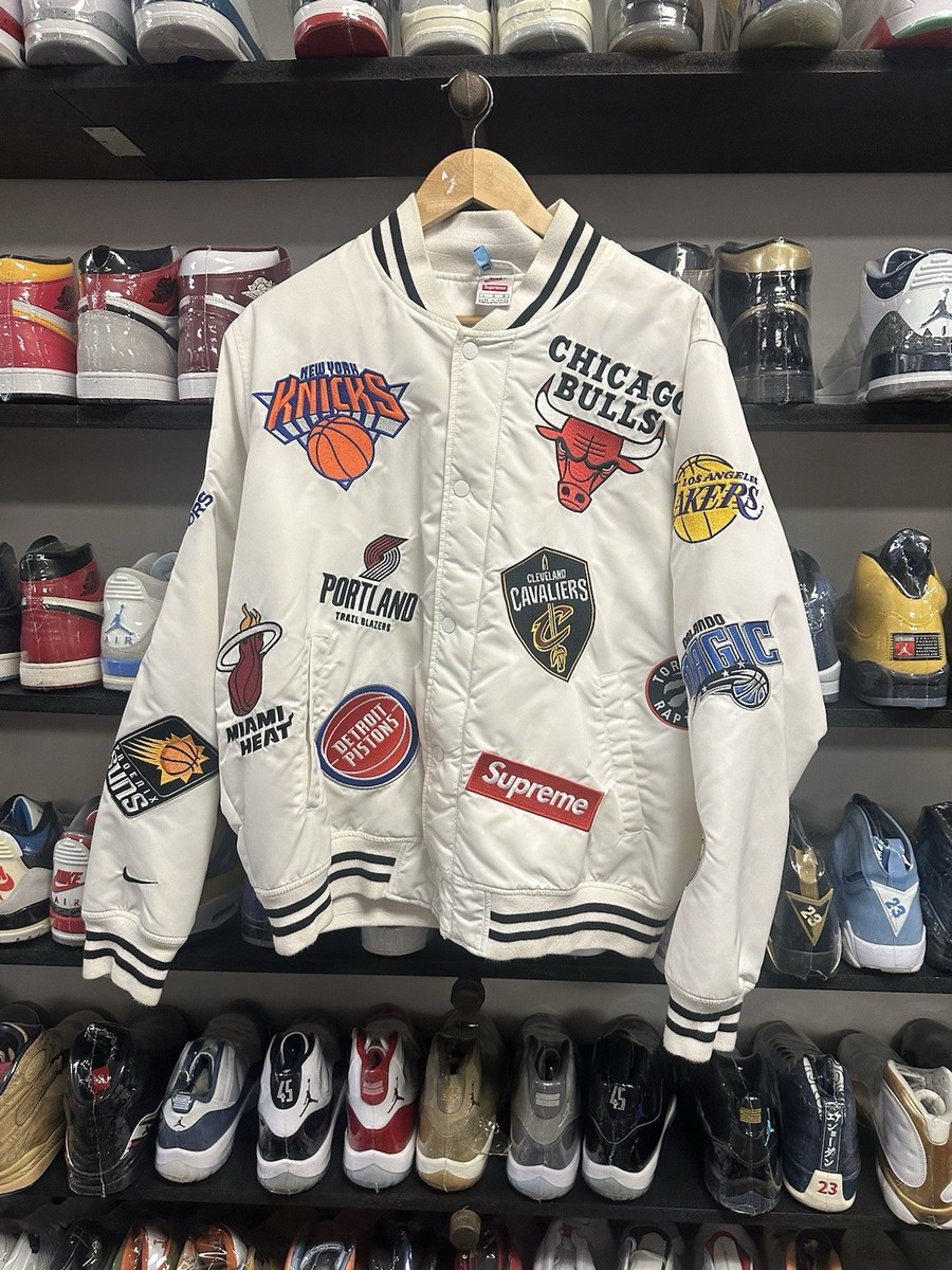 Supreme x Nike Lab Jacket Mens Large White NBA Teams Warm-Up Y2K