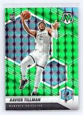 2020-21 Panini Mosaic #213 Xavier Tillman Green Rookie Memphis Grizzlies