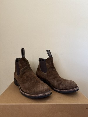 RRL Double RL Ralph Lauren Suede Congress Chelsea Boots Brown Size 11