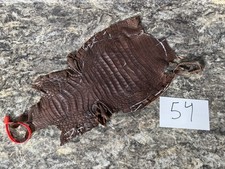 Brown Genuine Caiman Crocodile Hide Leather Skin real alligator Croc 54