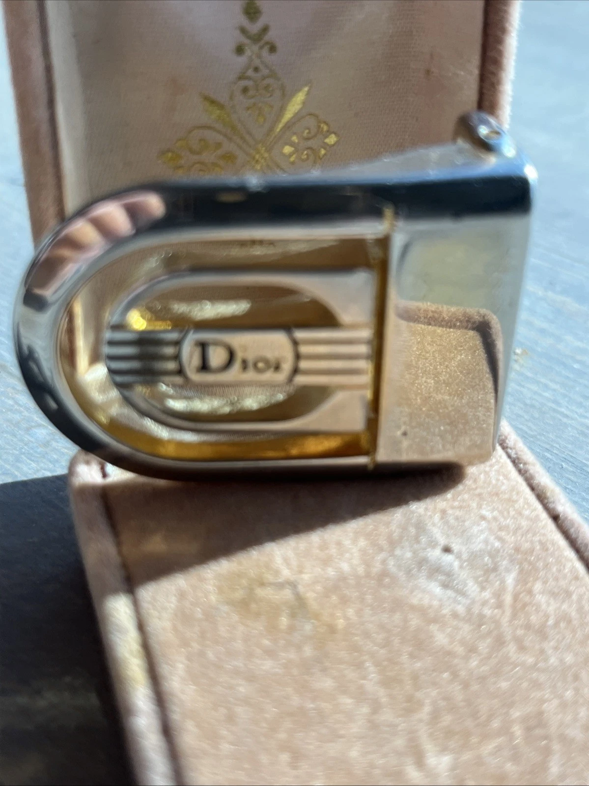 Ancienne boucle de ceinture Christian Dior laiton doré made in Italy