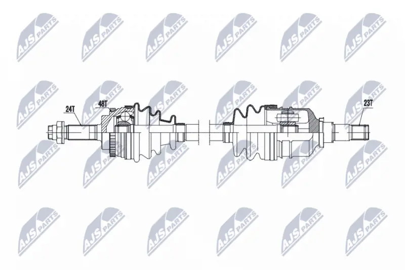 Driveshaft Front Axle Left NPW-TY-178 NTY for TOYOTA YARIS/VITZ