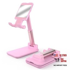 Cell Phone Stand, Adjustable Angle and Height Cell Phone Holder for Desk, Pink