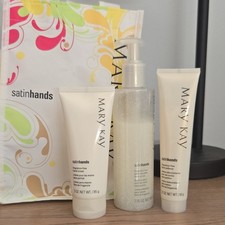 Mary Kay Satin Hands Fragrance-Free Hand Care Set w/ Cream, Softener Scrub