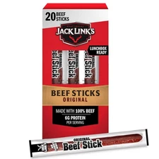 Jack Link's Beef Sticks, Original - Protein Snack, Meat Stick with 6g of... 